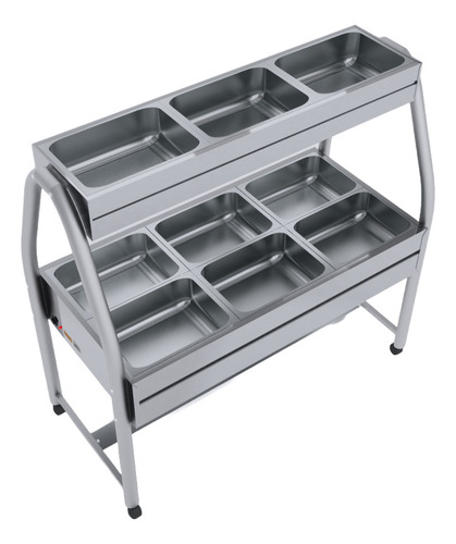 Carro Duplo Buffet 6 Cubas Quentes 3 Frias Restaurante