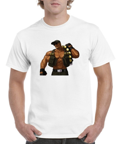 Camisa Hombre Moderno Estilo Street Fighter William Guile