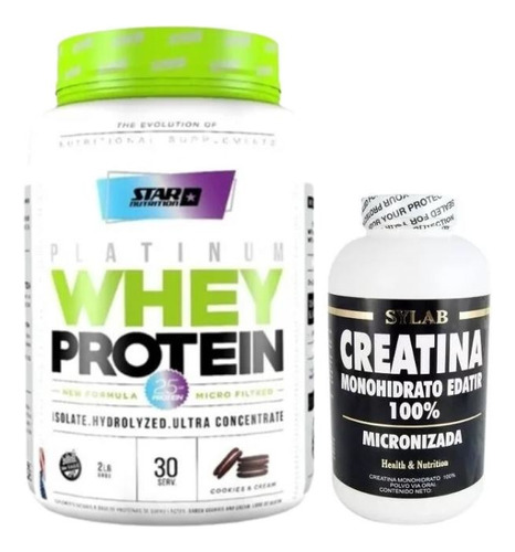 Whey Protein Star Nutrition 2lb + Creatina Sylab 300gr