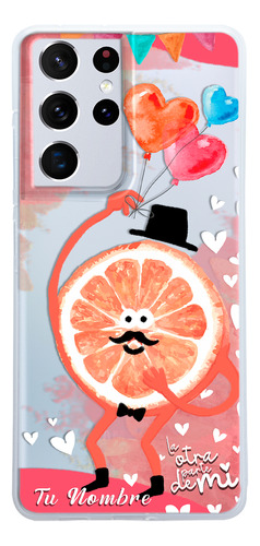 Funda Para Galaxy De Parejas Media Naranja Con Nombre De Él