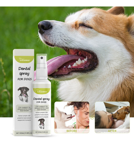 Spray Limpiador Bucal De Menta Para Mascotas Fresh Breath, 1