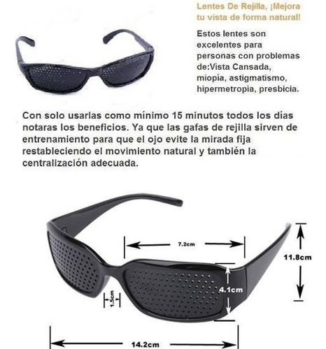 Lentes Rejilla, Gafas Reticulares, Pinhole Terapeuti