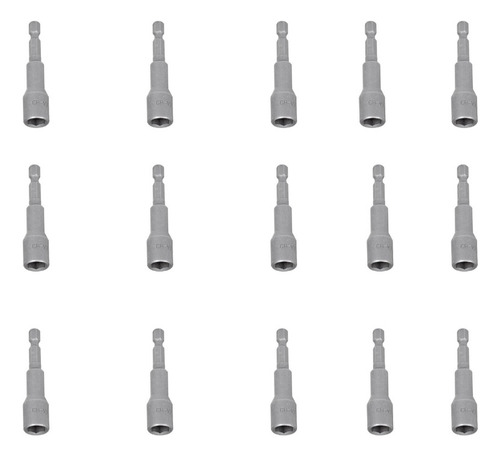 Dado Magnético Tuerca Hexagonal 1/4 (15 Piezas) V037-15