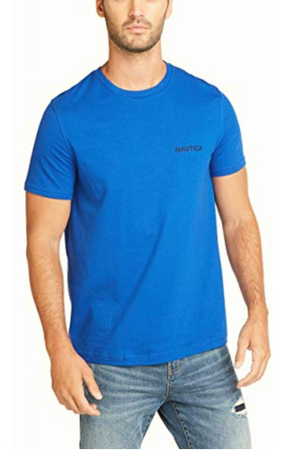 Nautica Playera De Manga Corta Con Cuello Redondo Sólido