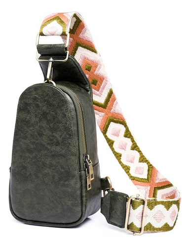 Bolso De Pecho Para Mujer Bolso Bandolera Mochila Pequeña Color Verde