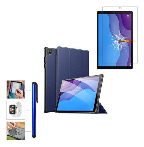 Lenovo M10 10.1 2da Gen X306 Funda Flip Cover + Mica + Lapiz