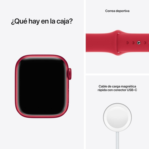 Imagen 9 de 9 de Apple Watch Series 7 (GPS + Cellular, 41mm) - Caja de aluminio (PRODUCT)RED - Correa deportiva (PRODUCT)RED