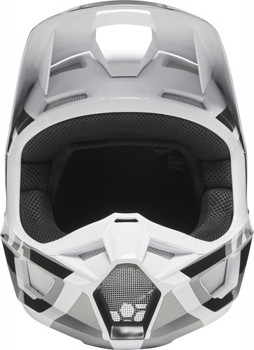 Imagen 4 de 4 de Casco Motocross Fox - V1 Lux #28001 - Blanco/negro Color Black/white Tamaño Del Casco M