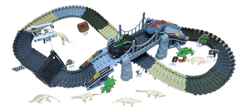 Pista Flexible De Dinosaurios Para Armar Con Carros