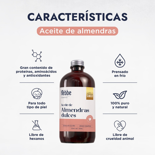 Imagen 2 de 9 de Aceite De Almendras Dulces, Uso Cosmético, 500 Ml