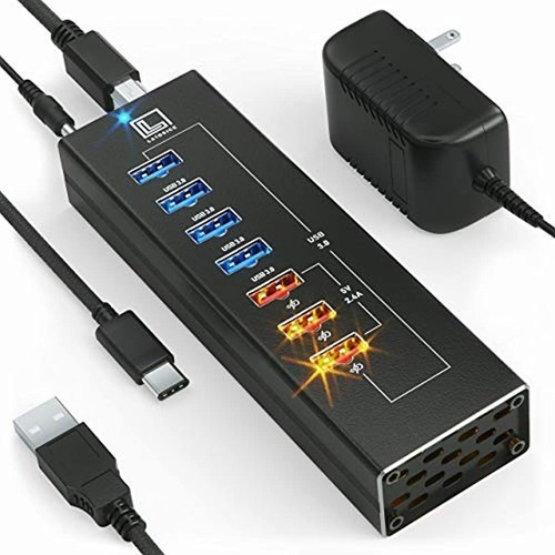 Cable Hub Usb De Múltiples Puertos Con 7 Puertos Usb 3