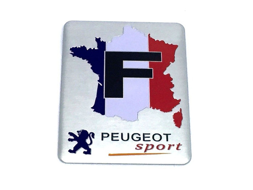 Emblema Adesivo Peugeot Sport Mapa França Aluminio Adesivo