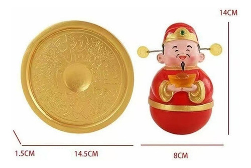 Adorno De Mesa Oscilante, Colección De Estatuas De Caishen,