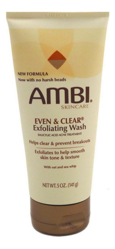 Ambi Even & Clear - Lavado Exfoliante De 5 Onzas (paquete De