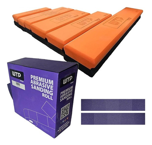 Kit De Tacos + Lijas Wtp Tools - 6pc Abrojo - Granos 80al320 80