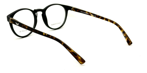 Anteojo Armazon Vulk I-luy Gafas Marcos Color C1 Negro Y Carey