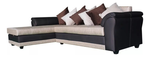 Sofá Cama Mustang De Felpa, 2 Cuerpos, Moderno, Negro