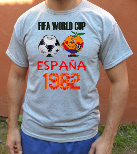 Remera Mundiales - Mundial España 1982 Naranjito
