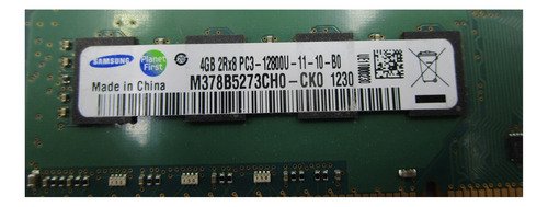 Memoria Ram Samsung 4gb 2rx8 Pc3-12800u-11-10-b0 Ddr3 (Usado)