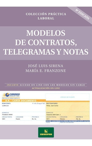 Modelos De Contratos Telegramas Y Notas - Errepar