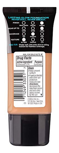 L'oréal Paris Maquillaje Pro-glow, Buff Beige, 1 Fl Oz