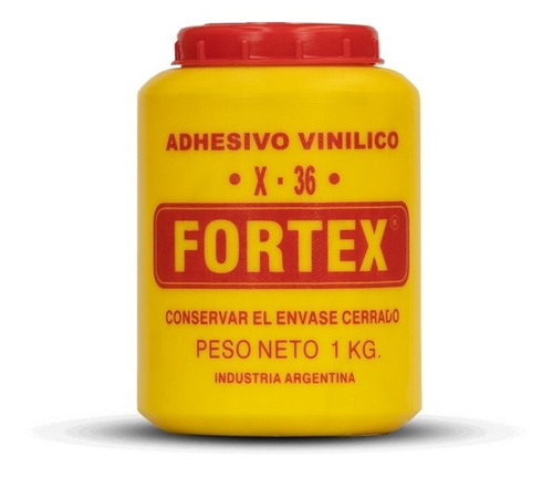 Cola Adhesiva Vinilica X36 - 1kg - Fortex