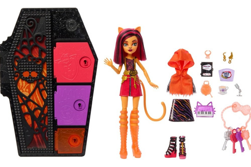 Toralei Muñeca Monster High Neon Frights Brilla C/ Ataúd 