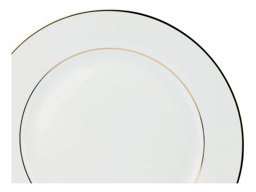 Prato Sobremesa De Porcelana Majesty Gold 19cm