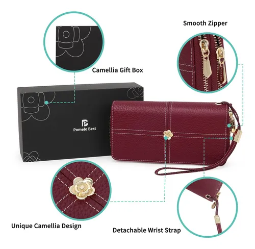 Pomelo Best Cartera Para Mujer Carteras De Embrague Con Rfid