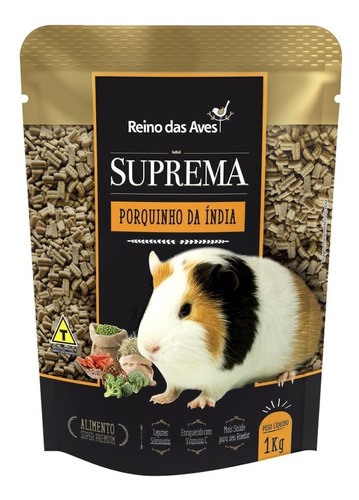 Reino das Aves Suprema Porquinho Da India 1kg Ração Reino Das Aves Mlfull