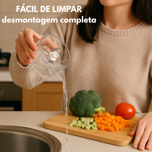 Mini Processador De Alimentos Moedor/moagem Usb Recarregável Verde-claro