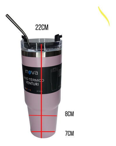 Imagen 2 de 9 de Vaso Acero Inoxidable Frio Calor Auto Camping 900ml Inova