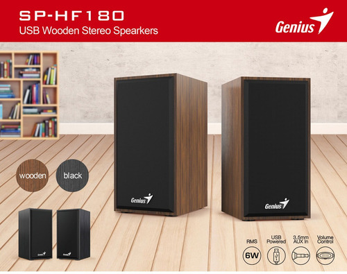 Imagen 4 de 4 de Parlante Genius SP-HF180 negro