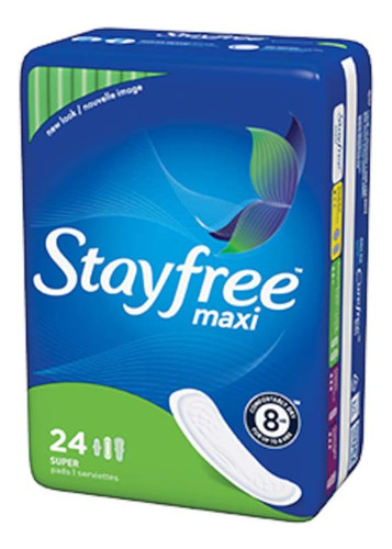 Stayfree Super Maxi Almohadillas Para Orejas  24 Unidades  J