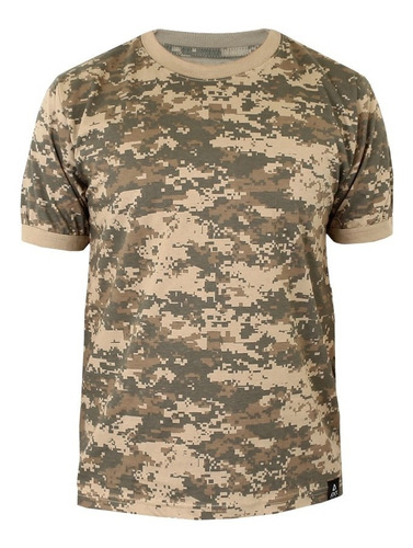 Camiseta Camuflada Digital Areia - Atack