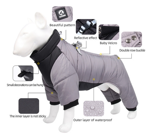 @ Chaqueta De Invierno, Cálida Y Gruesa, Para Mascotas,