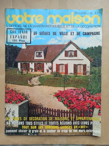 Lote 4 Revistas Votre Maison - Decoración Francia Años 70 (Usado)