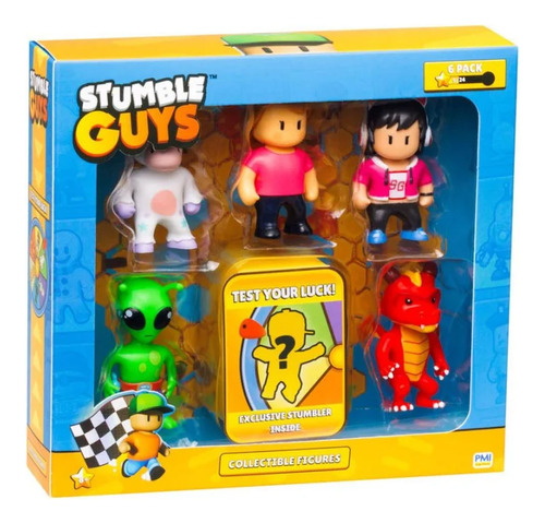 Stumble Guys - Figuras  Pack X6 Blister Alien Sg2060