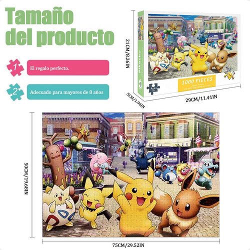 Rompecabezas 1000 Piezas Diseño De Pikachu