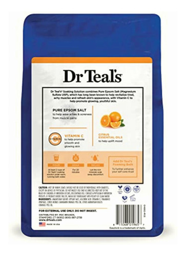 Dr Teal's Pure Epsom Salt Soak, Glow & Radiance With Vitamin