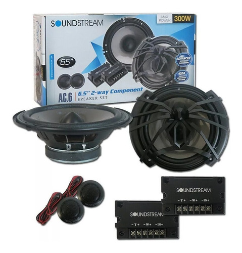 Componente Soundstream 300w 6.5 Parlante+tweeter+crossower