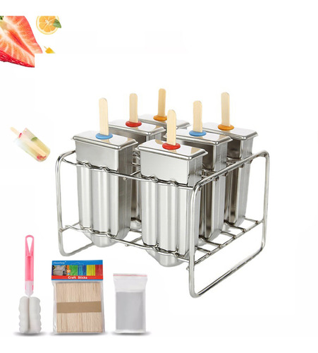 Soporte Para Paletas De Acero Inoxidable De 6 Celdas Para Br