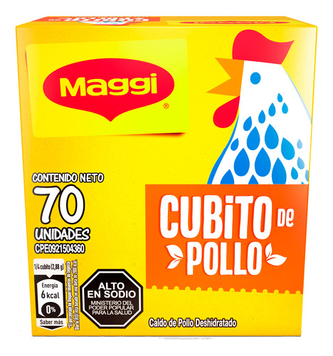 Cubito De Caldo De Pollo Maggi 70 Unidades 805gr