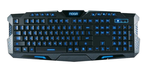 Imagen 2 de 3 de Kit de teclado y mouse gamer Noga NKB-909 Inglés US de color negro