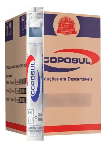 Kit Copo Descartável 200ml Branco Água 2500 Unidades Coposul