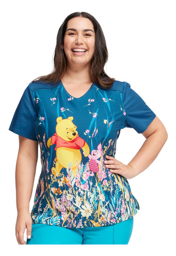 Polera Clínica Mujer Disney Tf639 Winnie Tooniforms