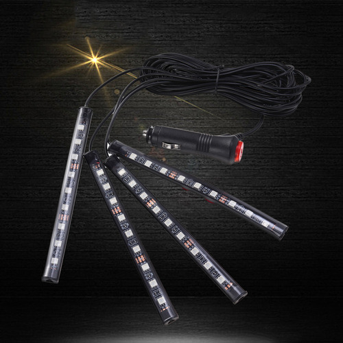 Luces De Neón Negras Para Interior De Coche, 36 Led, Tira Az
