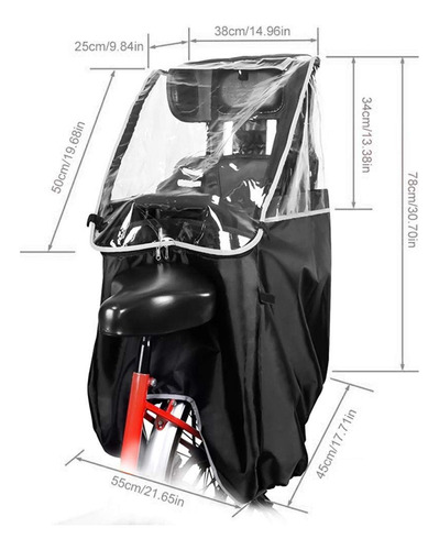 Bordstract Toldo Para Asiento Trasero De Bicicleta Cubierta