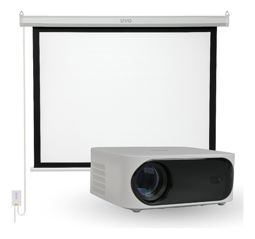 Pack Proyector Orion Full Hd + Telón 100 Eléctrico Levo Blanco