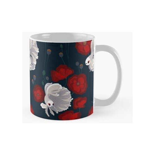 Taza Bettas Y Amapolas Calidad Premium